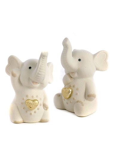 SACCHETTO CON ELEFANTE CERAMICA - Bomboniera Chic