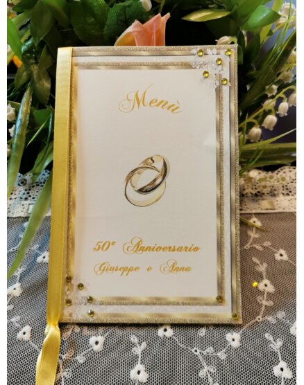 MENU' PERSONALIZZATO NOZZE D'ORO