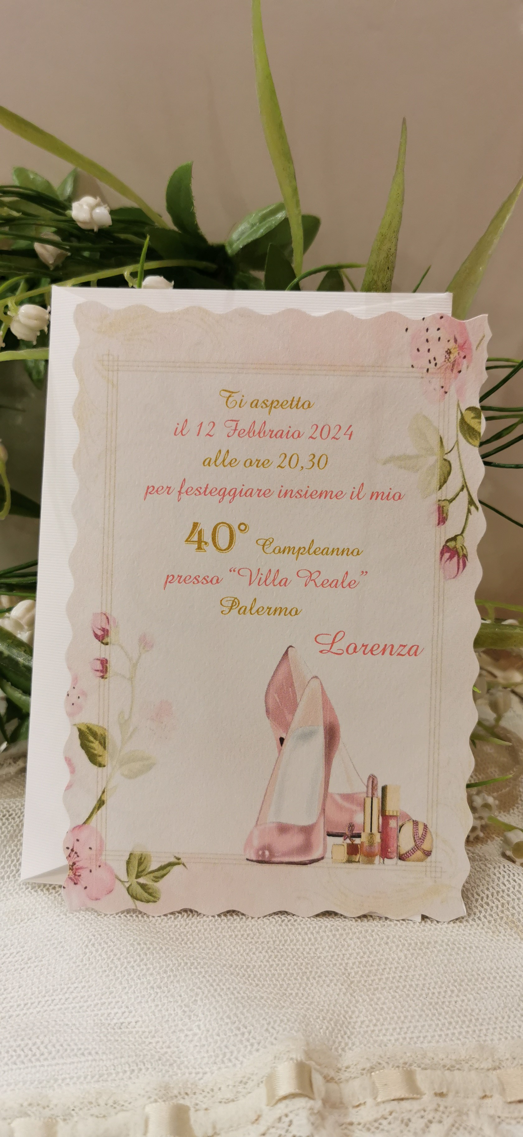 INVITO 40 ANNI DONNA - Bomboniera Chic