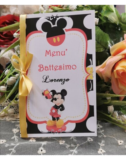 Menù Battesimo Topolino