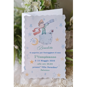 INVITO 1° COMPLEANNO PICCOLO PRINCIPE