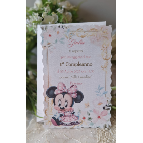 INVITO 1° COMPLEANNO MINNIE