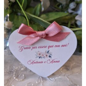 SEGNAPOSTO MATRIMONIO CUORE FIORI