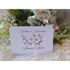 SEGNAPOSTO MATRIMONIO FIORI VERDE BIANCHI