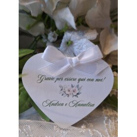 SEGNAPOSTO MATRIMONIO CUORE FIORI