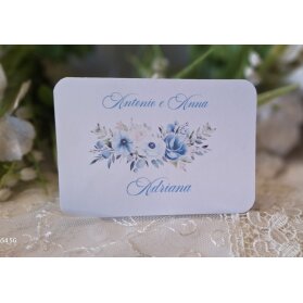 SEGNAPOSTO MATRIMONIO FIORI VERDE BIANCHI