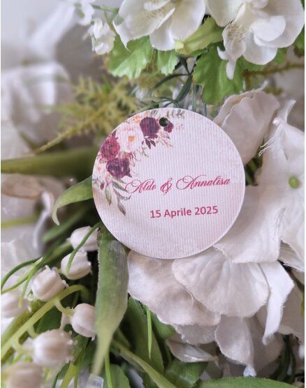 TAG MATRIMONIO CON FIORI