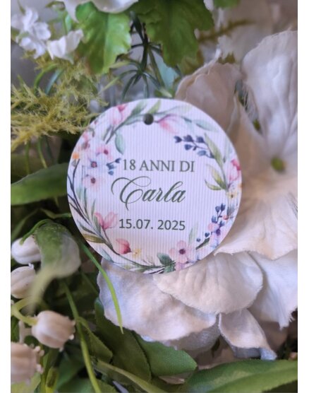 TAG MATRIMONIO CON FIORI