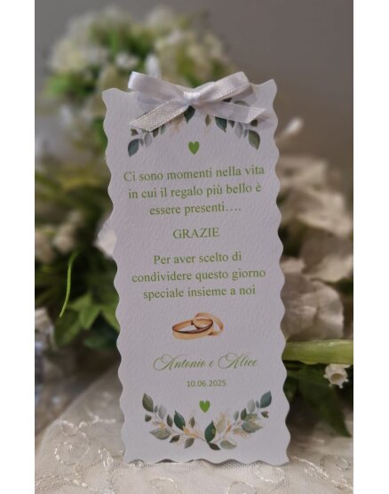 Segnalibro Matrimonio decoro Siciliano