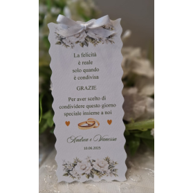 SEGNALIBRO MATRIMONIO FIORI