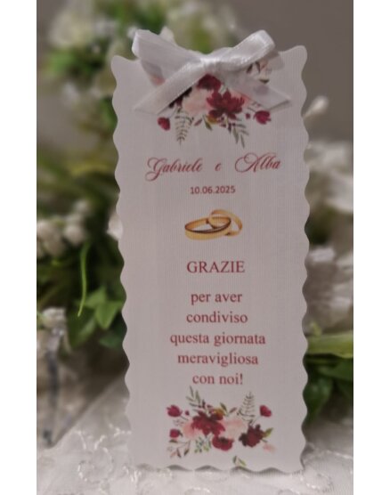 Segnalibro Matrimonio decoro Siciliano