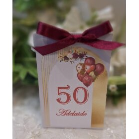 SCATOLINA COMPLEANNO 50 ANNI PERSONALIZZATA