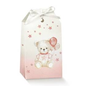 SCATOLINA NASCITA BABY ORSO CON CONFETTI