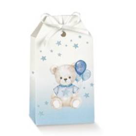 SCATOLINA NASCITA BABY ORSO CON CONFETTI