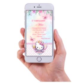 INVITO DIGITALE COMPLEANNO HELLO KITTY