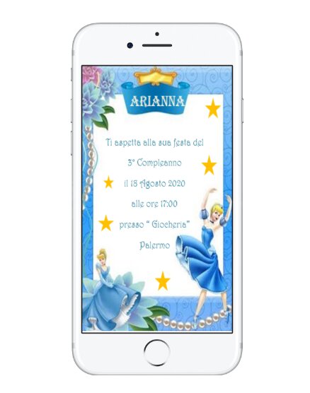 INVITO DIGITALE COMPLEANNO principesse