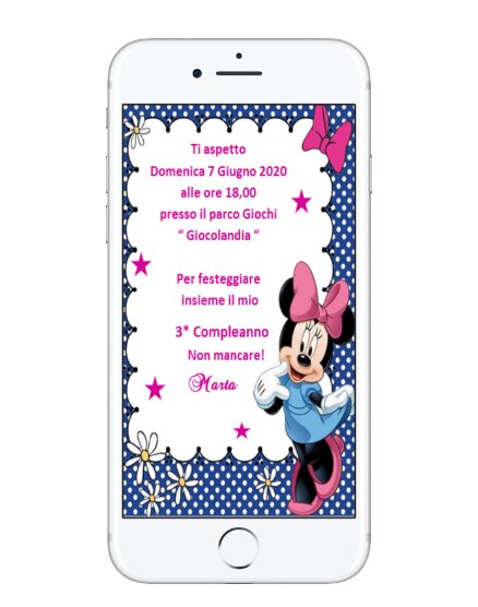 INVITO DIGITALE COMPLEANNO MINNIE