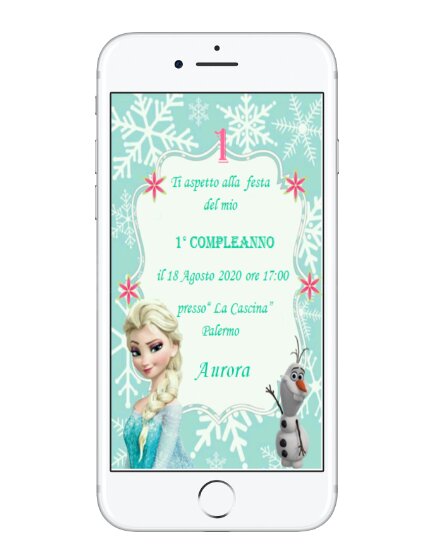 INVITO DIGITALE 1 ANNO FROZEN