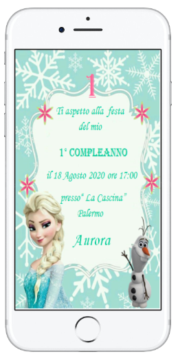 FROZEN BABY invito compleanno digitale