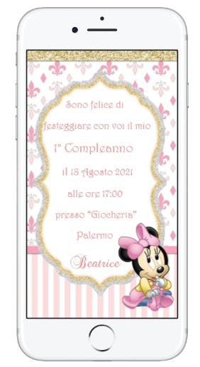 INVITO 1 ANNO MINNIE - Bomboniera Chic