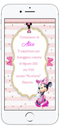 INVITO 1 ANNO MINNIE - Bomboniera Chic