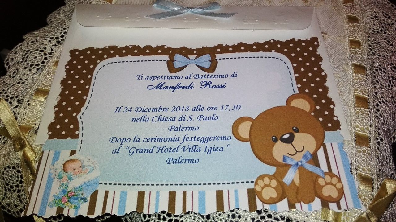 Invito Battesimo Azzurro - hobby&papers