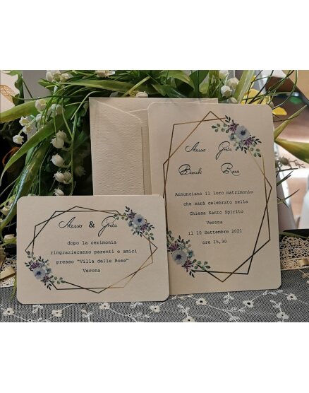 INVITO MATRIMONIO CON FIORI 2021 STAMPA GRATIS