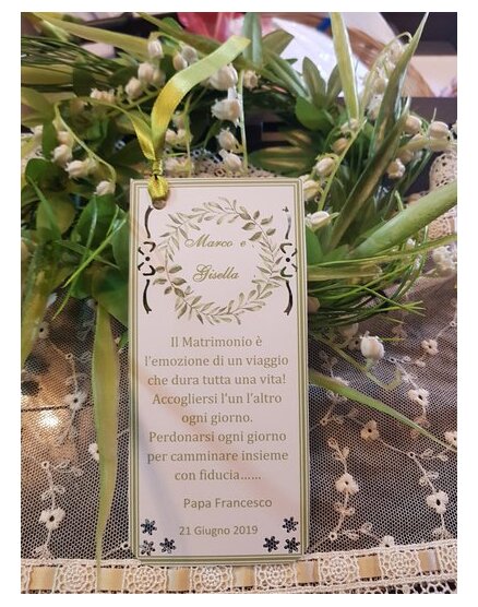 Segnaposto Matrimonio fiori verdi