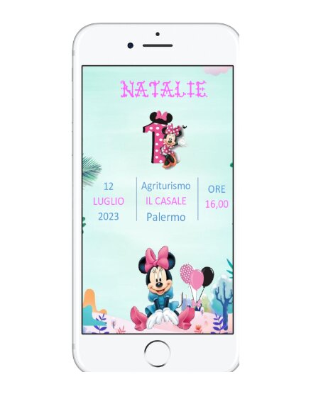 INVITO DIGITALE COMPLEANNO MINNIE