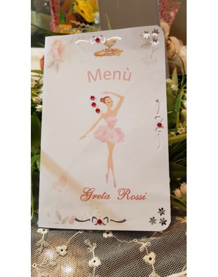 Menù Personalizzato Ballerina Prima Comunione