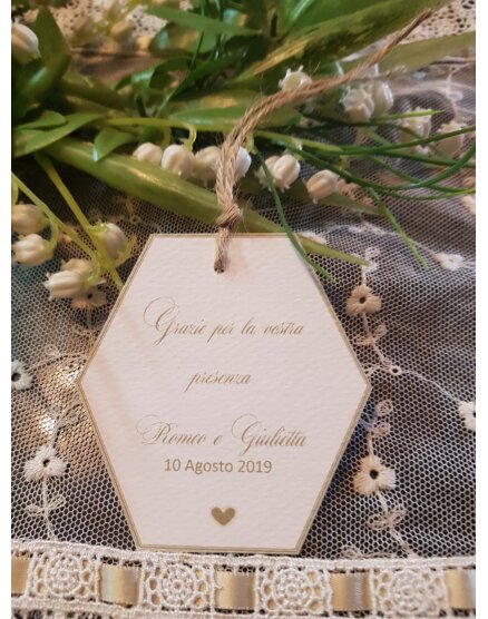 Tag personalizzato Matrimonio per bomboniera