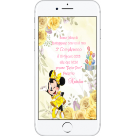 INVITO DIGITALE MINNIE COMPLEANNO