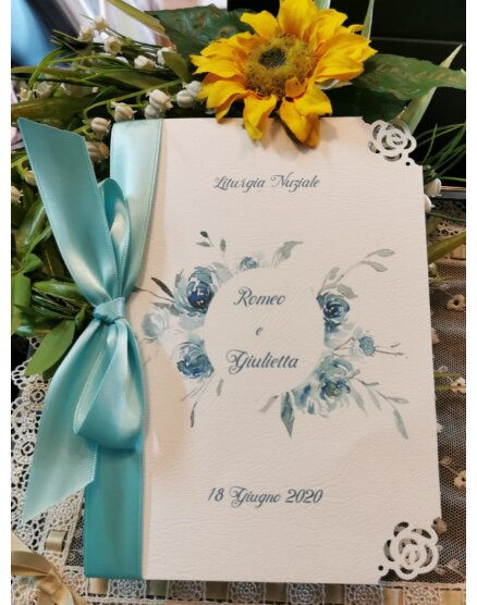 Libretto Messa Matrimonio tema fiori tiffany