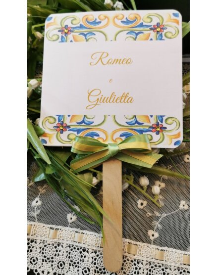 Ventaglio Personalizzato con Decoro Siciliano