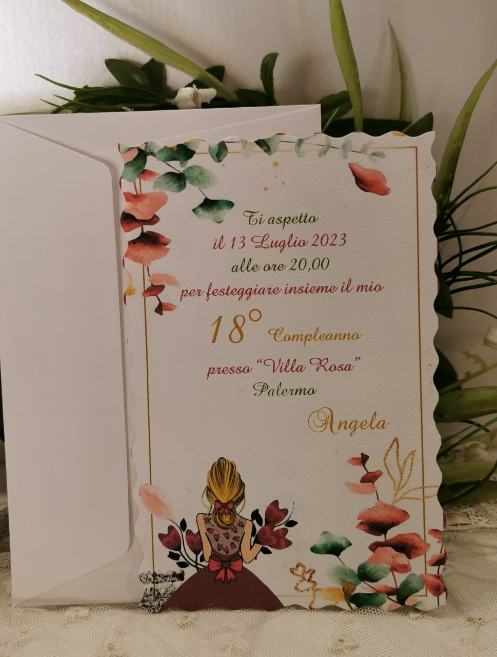 Inviti 18 anni personalizzati 