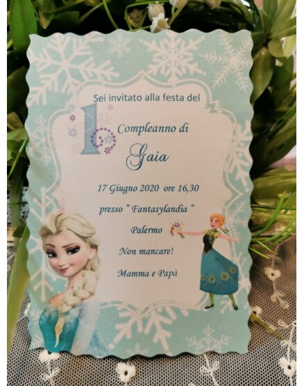 Invito 1 Anno Frozen