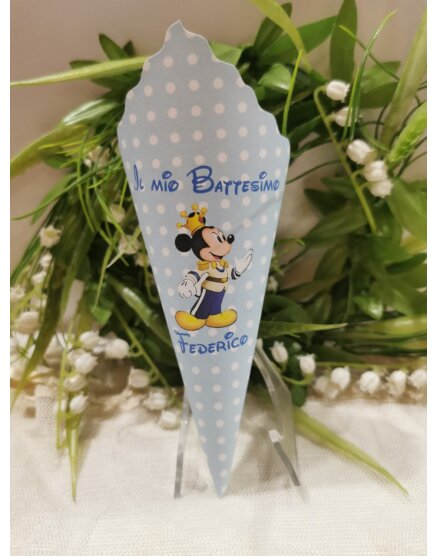 CONO PER CONFETTATA BATTESIMO MINNIE