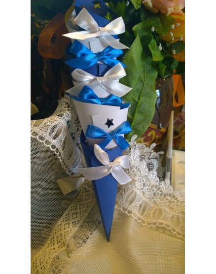 CONO MATRIMONIO BLU E BIANCO