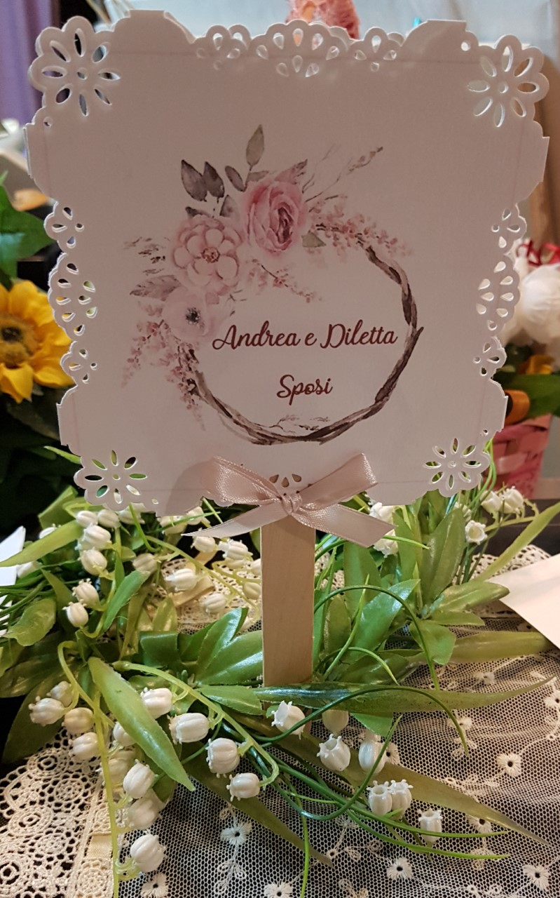 Ventaglio Matrimonio Personalizzato, Nozze tema provenza, Fiori di